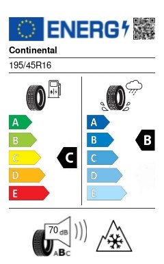 Continental XL FR WINTERCONTACT TS 870 M+S 3PMSF (C-B-B[70])(Szgk.téli abro 195/45 R16 84H téli gumi 2. kép